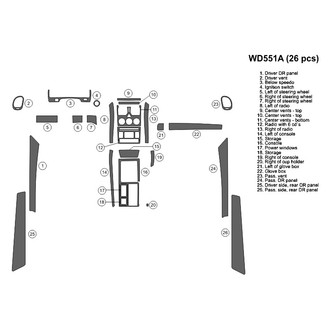 B&I® - 2D Blackwood Large Dash Kit (26 Pcs)