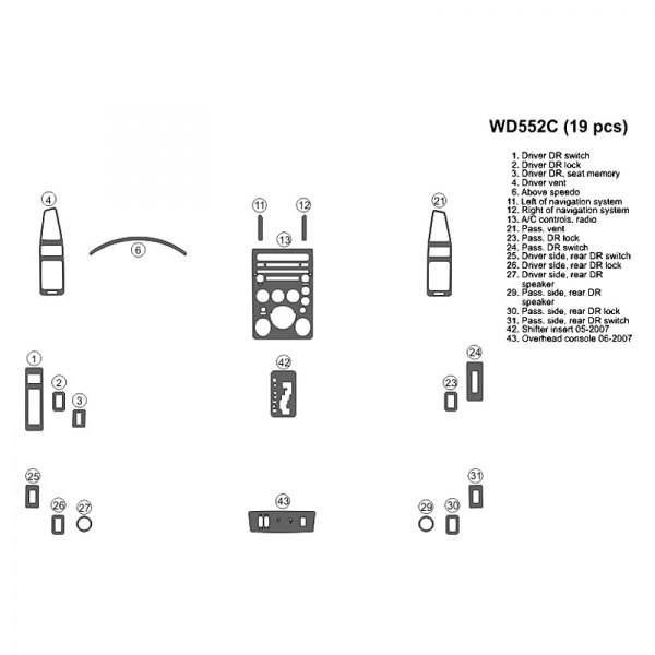 B&I® - 2D Small Dash Kit