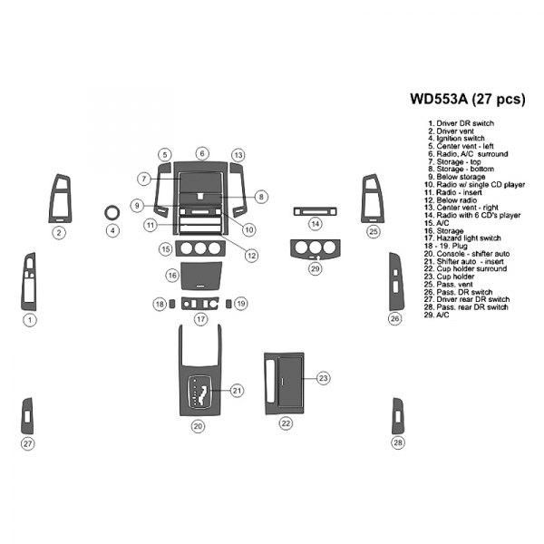 B&I® - 2D Full Dash Kit