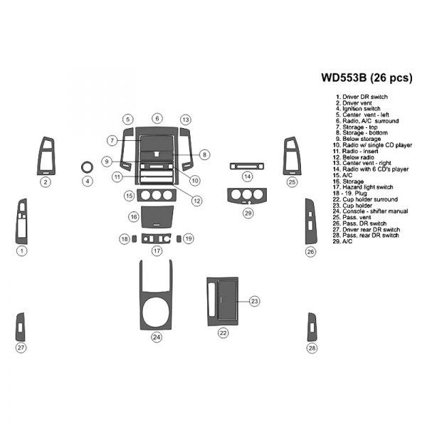 B&I® - 2D Full Dash Kit