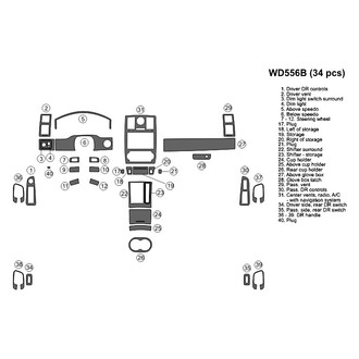 B&I® - 2D Blackwood Large Dash Kit (34 Pcs)
