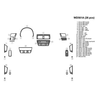 B&I® - 2D Blackwood Small Dash Kit (26 Pcs)