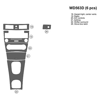 B&I® - 2D Blackwood Small Dash Kit (6 Pcs)