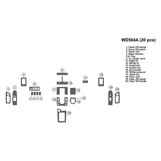 B&I® - 2D Blackwood Full Dash Kit (20 Pcs)