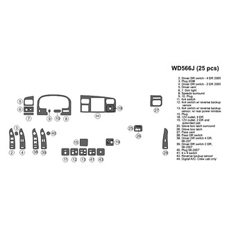 B&I® - 2D Blackwood Small Dash Kit (25 Pcs)
