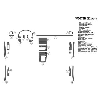 B&I® - 2D Blackwood Full Dash Kit (22 Pcs)