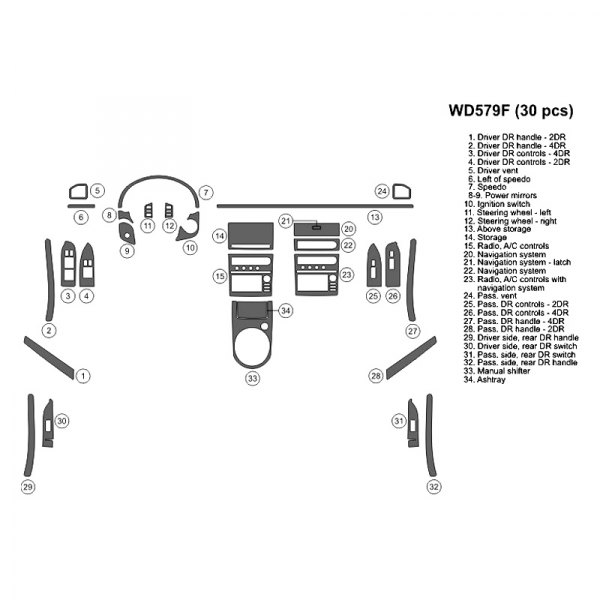 B&I® - 2D Full Dash Kit