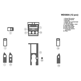 B&I® - 2D Blackwood Main Dash Kit (12 Pcs)