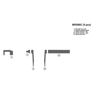 B&I® - 2D Blackwood Upgrade Kit (5 Pcs) Dash Kit