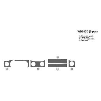 B&I® - 2D Blackwood Upgrade Kit (5 Pcs) Dash Kit