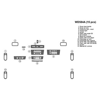B&I® - 2D Factory Match Full Dash Kit (15 Pcs)