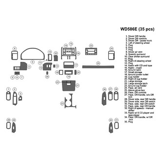 B&I® - 2D Blackwood Large Dash Kit (35 Pcs)