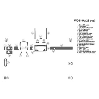B&I® - 2D Blackwood Main Dash Kit (26 Pcs)