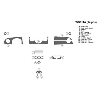 B&I® - 2D Blackwood Small Dash Kit (14 Pcs)