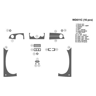 B&I® - 2D Blackwood Large Dash Kit (16 Pcs)