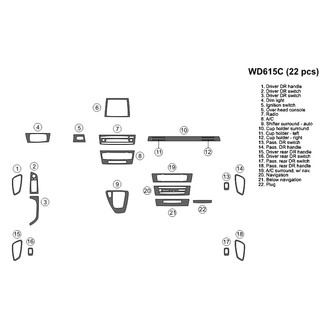 B&I® - 2D Blackwood Full Dash Kit (22 Pcs)
