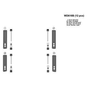 B&I® - 2D Blackwood Upgrade Kit (12 Pcs) Dash Kit