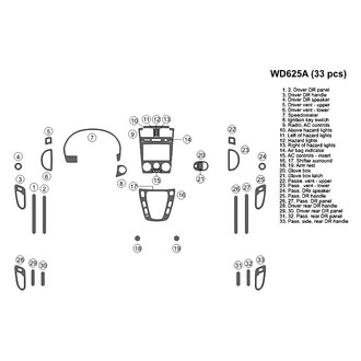 B&I® - 2D Blackwood Full Dash Kit (33 Pcs)