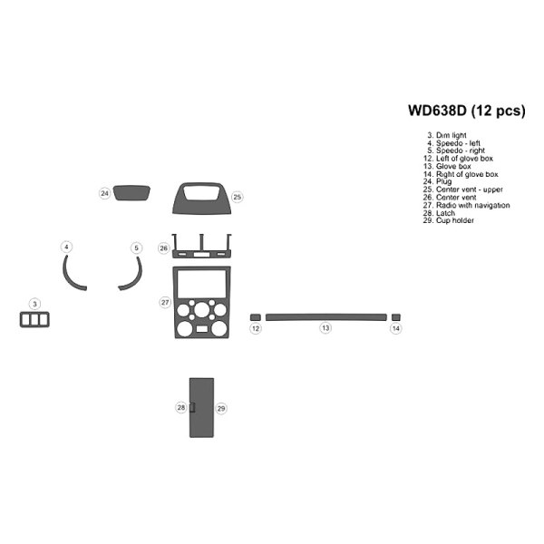 B&I® - 2D Full Dash Kit