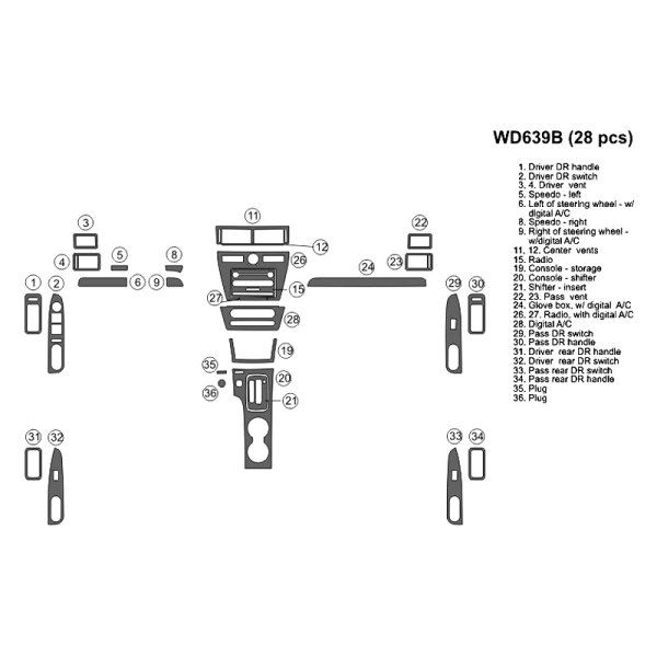 B&I® - 2D Full Dash Kit