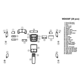 B&I® - 2D Blackwood Medium Dash Kit (28 Pcs)