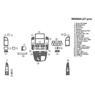 B&I® - 2D Blackwood Full Dash Kit (27 Pcs)