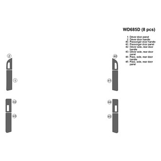 B&I® - 2D Blackwood Upgrade Kit (8 Pcs) Dash Kit