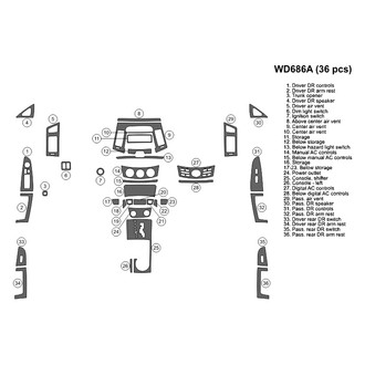 B&I® - 2D Blackwood Full Dash Kit (36 Pcs)
