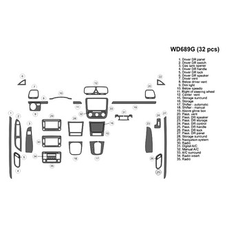 B&I® - 2D Blackwood Large Dash Kit (32 Pcs)