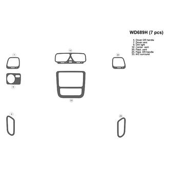 B&I® - 2D Blackwood Small Dash Kit (7 Pcs)