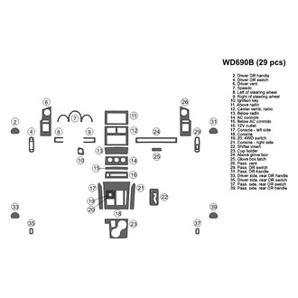 B&I® - 2D Blackwood Small Dash Kit (29 Pcs)