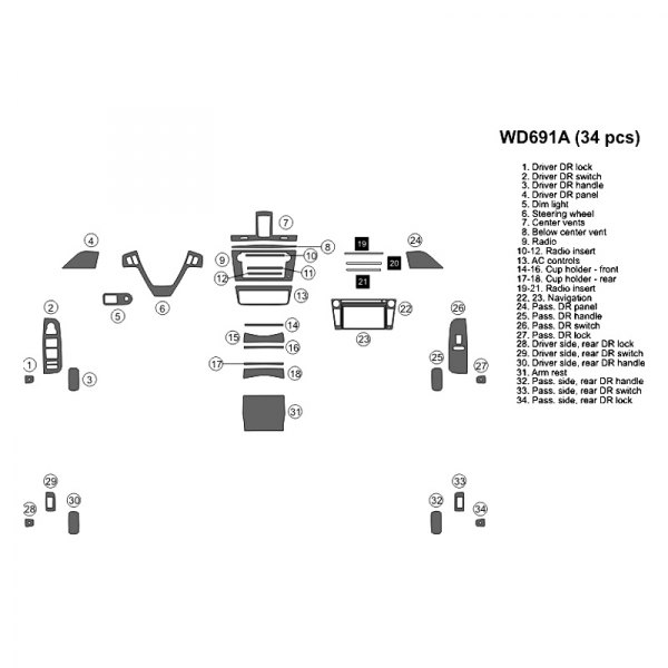 B&I® - 2D Full Dash Kit