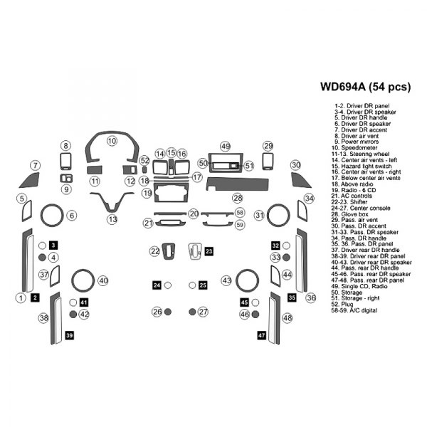 B&I® - 2D Large Dash Kit