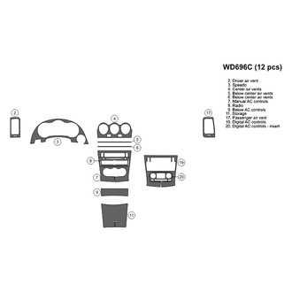 B&I® - 2D Blackwood Small Dash Kit (12 Pcs)