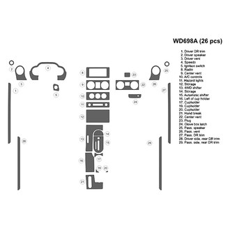 B&I® - 2D Blackwood Large Dash Kit (26 Pcs)