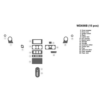 B&I® - 2D Blackwood Small Dash Kit (15 Pcs)