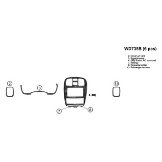 B&I® - Combo Blackwood Small Dash Kit (6 Pcs)