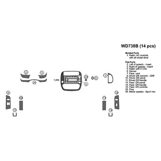 B&I® - Combo Natural Birdseye Full Dash Kit (14 Pcs)