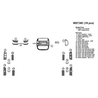 B&I® - Combo Natural Birdseye Full Dash Kit (19 Pcs)