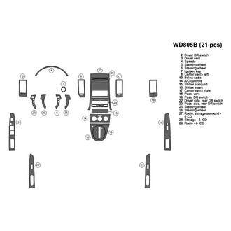 B&I® - 2D Blackwood Full Dash Kit (21 Pcs)