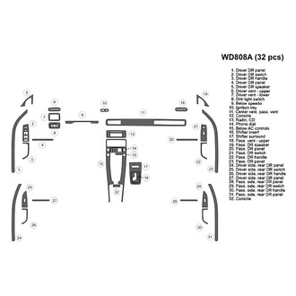 B&I® - 2D Blackwood Large Dash Kit (32 Pcs)
