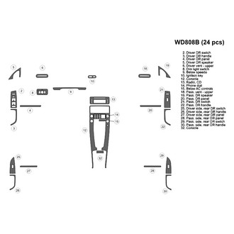 B&I® - 2D Blackwood Small Dash Kit (24 Pcs)