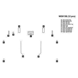 B&I® - 2D Chrome Factory Match Upgrade Kit (12 Pcs) Dash Kit