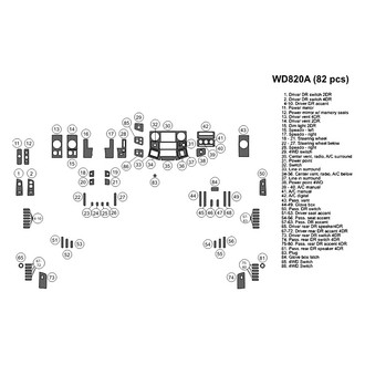 B&I® - 2D Blackwood Large Dash Kit (82 Pcs)