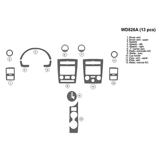 B&I® - 2D Blackwood Full Dash Kit (13 Pcs)