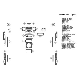 B&I® - 2D Blackwood Small Dash Kit (27 Pcs)