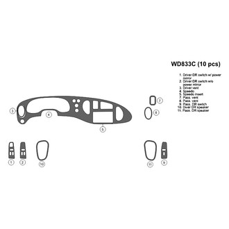 B&I® - 2D Blackwood Small Dash Kit (10 Pcs)