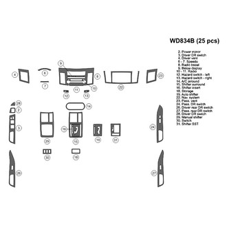 B&I® - 2D Blackwood Small Dash Kit (25 Pcs)