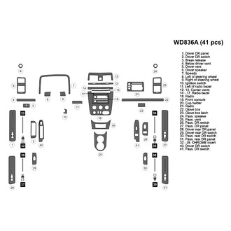 B&I® - 2D Blackwood Large Dash Kit (39 Pcs)