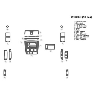 B&I® - 2D Blackwood Small Dash Kit (18 Pcs)